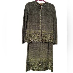 Pleat Pleat by Rafael Skirt & Cardigan Set S